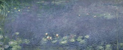 Waterlilies: Morning, 1914-18 (centre left section) by Claude Monet